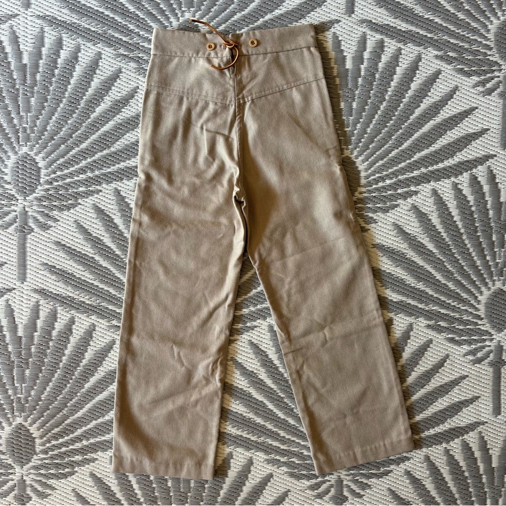 Antique Style Boys Herringbone Wool Trousers Suspender Button Pants Lot Size 7/8 - Picture 8 of 16